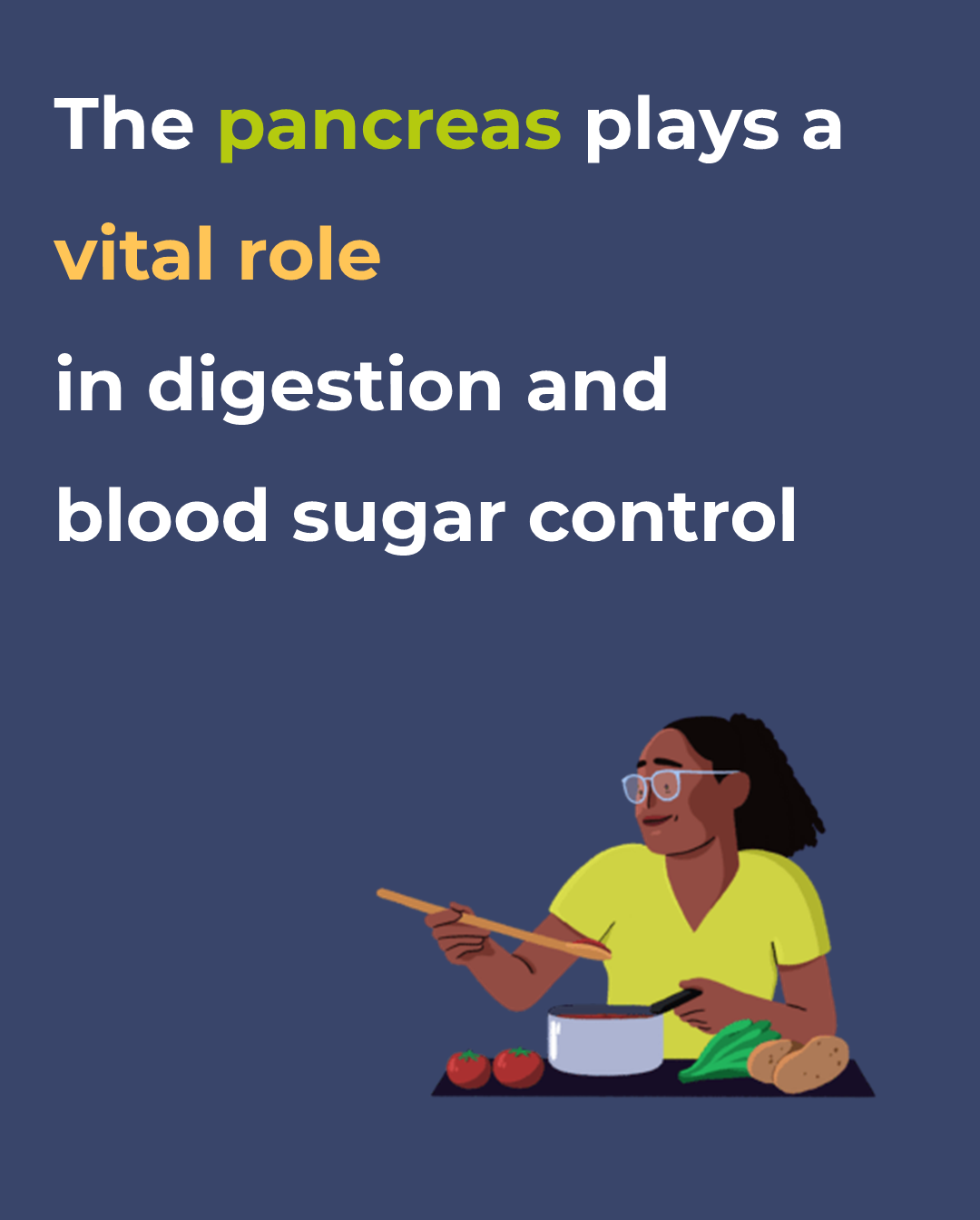 The role of the pancreas awareness graphic